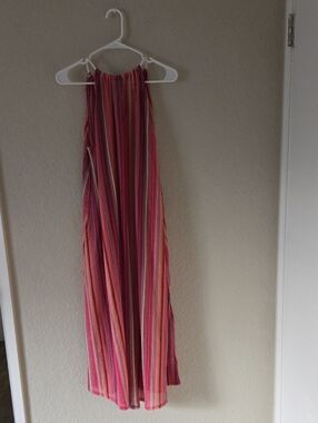 C&C California Pink and Orange Knit Swimsuit Cover Up